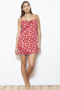 Lotus Blossom Cotton Sateen Chemise - Nightdress